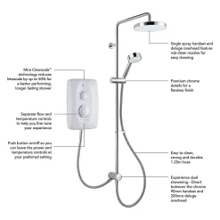 Mira Sh Mira Jump Dual 10.8 KW Electric Shower - White