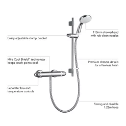Mira Sh Mira Coda Pro EV Thermostatic Bar Shower Mixer - Chrome -Bathroom Extractor Fans Sales 1.1836.005 d1nnn