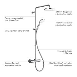 Mira Sh Mira Coda Pro ERD Thermostatic Bar Shower Mixer - Chrome -Bathroom Extractor Fans Sales 1.1836.006 d1nnn