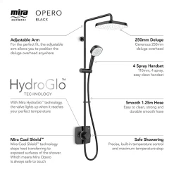 Mira Sh Mira Opero Dual Matt Black Thermostatic Mixer Shower 10 Mira Sh Mira Opero Dual Matt Black Thermostatic Mixer Shower -Bathroom Extractor Fans Sales 1.1944.004 d1