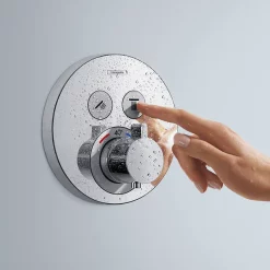 Hansgrohe ShowerSelect S Thermostatic Mixer For Concealed Installation For 2 Outlets - Chrome