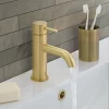 Just Taps Plu JTP Vos Brushed Brass Single Lever Basin Mixer -Bathroom Extractor Fans Sales 23008abbr d3