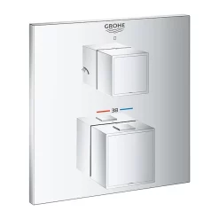 Grohe Grohtherm Cube 2-Outlet Thermostatic Shower Mixer Trim With Diverter Valve -Bathroom Extractor Fans Sales 24154000 d1
