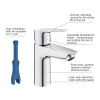 Grohe Grohtherm Smartcontrol Perfect Shower With Ceiling Mounted 310 Cube Shower Head + FREE BASIN TAP -Bathroom Extractor Fans Sales 24166003 d1