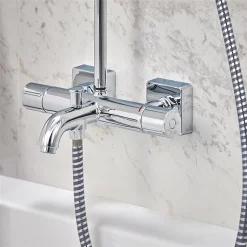 Hansgrohe Vernis Shape EcoSmart Showerpipe 230 Thermostatic Bath Shower Mixer 12 Hansgrohe Vernis Shape EcoSmart Showerpipe 230 Thermostatic Bath Shower Mixer -Bathroom Extractor Fans Sales 26098000.ai3