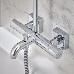 Hansgrohe Vernis Shape EcoSmart Showerpipe 230 Thermostatic Bath Shower Mixer 13 Hansgrohe Vernis Shape EcoSmart Showerpipe 230 Thermostatic Bath Shower Mixer -Bathroom Extractor Fans Sales 26098000.ai4