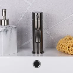 Just Taps Plu JTP Vos Brushed Black Single Lever Basin Mixer