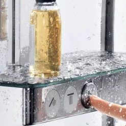 Hansgrohe Raindance Select E Showerpipe 300 With ShowerTablet Select 300 Thermostatic Shower - Chrome -Bathroom Extractor Fans Sales 27127000 d1