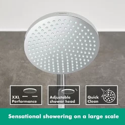 Hansgrohe Crometta S EcoSmart Showerpipe 240 Thermostatic Shower Mixer 10 Hansgrohe Crometta S EcoSmart Showerpipe 240 Thermostatic Shower Mixer -Bathroom Extractor Fans Sales 27267000 d1n