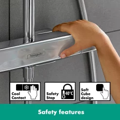 Hansgrohe Croma E Showerpipe 280 Thermostatic Shower Mixer -Bathroom Extractor Fans Sales 27630000 d1n