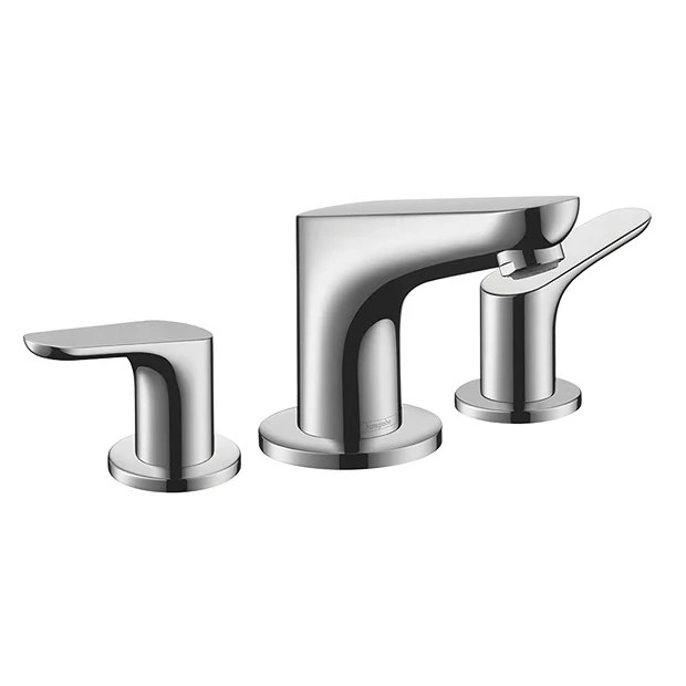 Hansgrohe Focus 3-Hole Basin Mixer 100 With Pop-up Waste 3 Hansgrohe Focus 3-Hole Basin Mixer 100 With Pop-up Waste