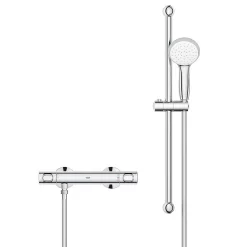 Grohe Precision Flow Thermostatic Shower Mixer 1/2" With Shower Set -Bathroom Extractor Fans Sales 34841000 d1