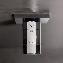 Keuco Ixmo Solo Square Thermostatic Shower Mixer Valve - Chrome -Bathroom Extractor Fans Sales 59554010022 d2