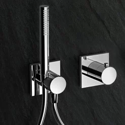 Keuco Ixmo Square Thermostatic Shower System With Head + Handset - Chrome -Bathroom Extractor Fans Sales 59602010002 d2