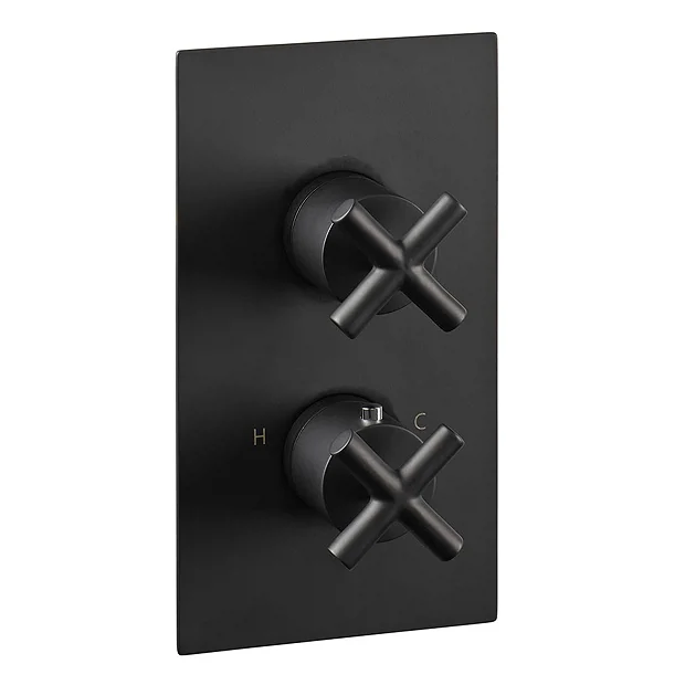 Just Taps Plu JTP Solex Matt Black Single Outlet Thermostatic Concealed Shower Valve 4 Just Taps Plu JTP Solex Matt Black Single Outlet Thermostatic Concealed Shower Valve - Image 2