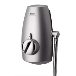 Aqualisa - Aquastream Thermo Power Shower With Adjustable Head - Satin Chrome -Bathroom Extractor Fans Sales 813.40.01 d1