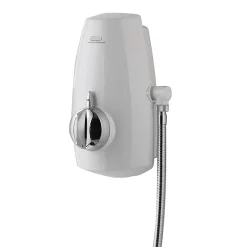 Aqualisa - Aquastream Thermo Power Shower With Adjustable Head - White/Chrome -Bathroom Extractor Fans Sales 813.40.21 d1