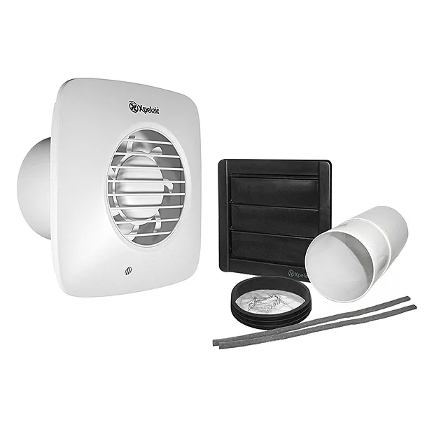 Xpelair LV100 Simply Silent 4" Square SELV Bathroom Fan With Timer + Wall Kit 4 Xpelair LV100 Simply Silent 4" Square SELV Bathroom Fan With Timer + Wall Kit - Image 2