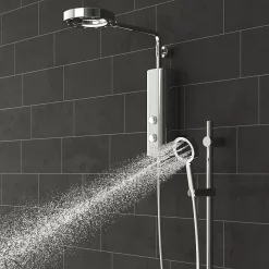 AQUAS Sh AQUAS AquaMax Flex Manual X-Jet 9.5KW Full Chrome Electric Shower -Bathroom Extractor Fans Sales a000271 d5