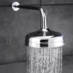 Hudson Reed Traditional Twin Concealed Thermostatic Shower Valve + 8" Fixed Head