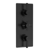 Hudson Reed Tec Pura Plus Concealed Thermostatic Triple Shower Valve With Diverter - Matt Black -Bathroom Extractor Fans Sales a4023l1