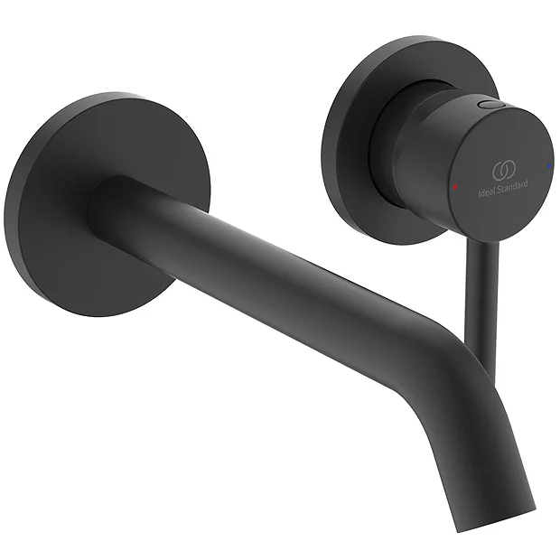 Ideal Standard Silk Black Ceraline Wall Mounted Basin Mixer 4 Ideal Standard Silk Black Ceraline Wall Mounted Basin Mixer - Image 2