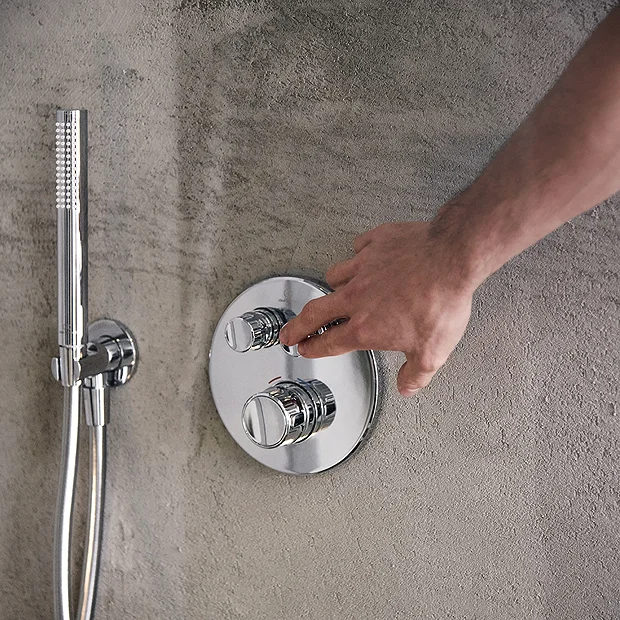 Ideal Standard Ceratherm Navigo Chrome Built-In Thermostatic 2 Outlet Round Shower Mixer + Easybox 7 Ideal Standard Ceratherm Navigo Chrome Built-In Thermostatic 2 Outlet Round Shower Mixer + Easybox - Image 5