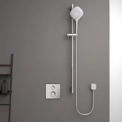 Ideal Standard Ceratherm Navigo Chrome Built-In Thermostatic 1 Outlet Square Shower Mixer + Easybox