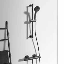 Ideal Standard Silk Black Ceratherm T25 Exposed Thermostatic Shower System -Bathroom Extractor Fans Sales a7569xg d1