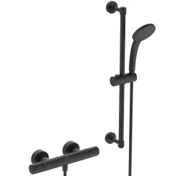 Ideal Standard Silk Black Ceratherm T25 Exposed Thermostatic Shower System -Bathroom Extractor Fans Sales a7569xg l