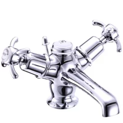 Urlington Bathroom Burlington Anglesey Basin Mixer Tap With Ceramic Indice & Pop Up Waste -Bathroom Extractor Fans Sales an4mixerpopupverylargealt