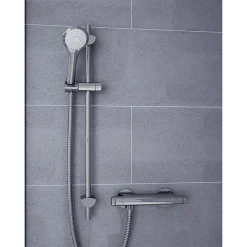 Bristan Artisan Thermostatic Surface Mounted Bar Shower Valve With Adjustable Riser -Bathroom Extractor Fans Sales ar2shxmtffc d1