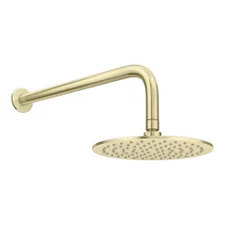 Arezzo Brushed Brass Concealed Individual Diverter + Thermostatic Control Valve W. 4 Body Jets + Fixed Head -Bathroom Extractor Fans Sales arzbisvpk5d2