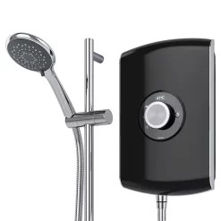 Triton Amore 8.5kW Electric Shower - Gloss Black -Bathroom Extractor Fans Sales aspamo8gsblk d3