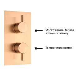 Arezzo Brushed Bronze Round Modern Twin Concealed Shower Valve 9 Arezzo Brushed Bronze Round Modern Twin Concealed Shower Valve -Bathroom Extractor Fans Sales avlvbrz1 detail2