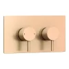 Arezzo Brushed Bronze Round Modern Twin Concealed Shower Valve -Bathroom Extractor Fans Sales avlvbrz1 detail3