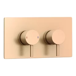 Arezzo Brushed Bronze Round Modern Twin Concealed Shower Valve With Diverter 9 Arezzo Brushed Bronze Round Modern Twin Concealed Shower Valve With Diverter -Bathroom Extractor Fans Sales avlvbrz2 d3