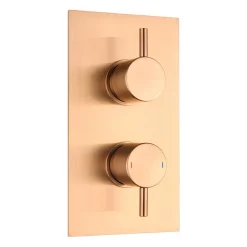 Arezzo Brushed Bronze Round Modern Twin Concealed Shower Valve With Diverter 7 Arezzo Brushed Bronze Round Modern Twin Concealed Shower Valve With Diverter -Bathroom Extractor Fans Sales avlvbrz2 l