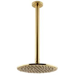Arezzo Brushed Brass Round Thermostatic Shower Pack With Ceiling Mounted Head + Handset 11 Arezzo Brushed Brass Round Thermostatic Shower Pack With Ceiling Mounted Head + Handset -Bathroom Extractor Fans Sales azbbspk3 detail1