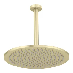 Arezzo Brushed Brass Round Thermostatic Shower Pack With 300mm Ceiling Mounted Head + Handset -Bathroom Extractor Fans Sales azbbspk5 d5
