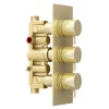 Arezzo Brushed Brass Round Thermostatic Shower Pack With 300mm Ceiling Mounted Head + Handset -Bathroom Extractor Fans Sales azbbspk5 detail3