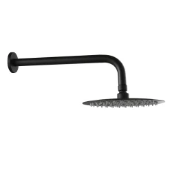 Arezzo Fluted Matt Black Round Shower Package With Concealed Valve + Head -Bathroom Extractor Fans Sales azfr2mbpk d1a