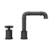 Arezzo Matt Black 2TH Industrial Style Deck Mounted Basin Mixer