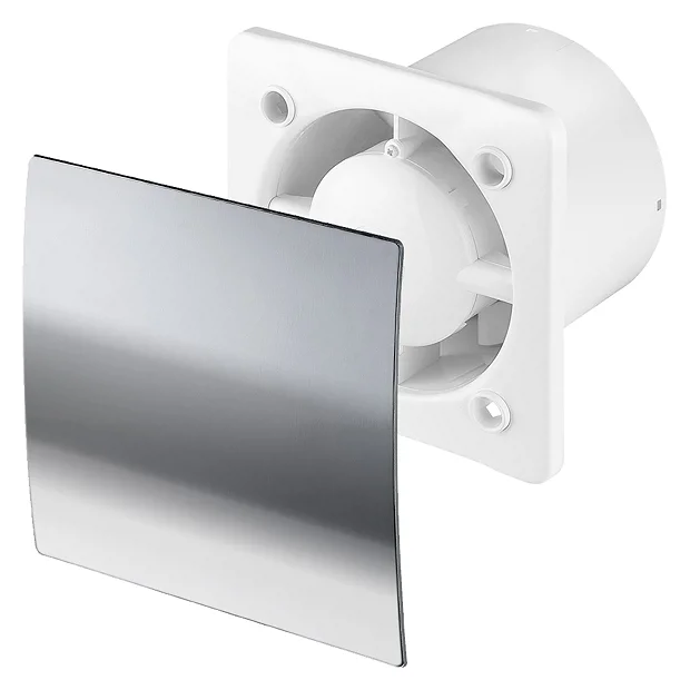 Arezzo 100mm Turbo Extractor Fan - Pull Cord Switch - Chrome 4 Arezzo 100mm Turbo Extractor Fan - Pull Cord Switch - Chrome - Image 2