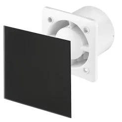 Arezzo 100mm Turbo Extractor Fan - Timer - Black Glass -Bathroom Extractor Fans Sales azkws1mblrg 6