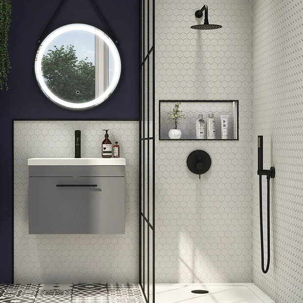 Arezzo Matt Black Round Concealed Manual Shower Valve With Diverter 6 Arezzo Matt Black Round Concealed Manual Shower Valve With Diverter - Image 4