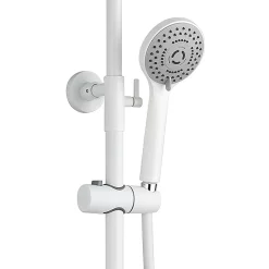 Arezzo Round Thermostatic Shower - Matt White -Bathroom Extractor Fans Sales azmwrd3 d2