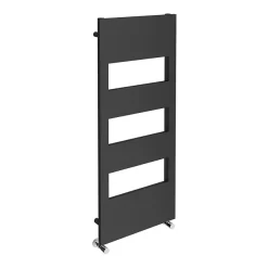 Arezzo Anthracite 1200 X 500 Designer Panel Radiator With Towel Rails -Bathroom Extractor Fans Sales azr12x5a d3