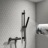 Arezzo Matt Black Round Thermostatic Bar Shower Valve -Bathroom Extractor Fans Sales azrdbbv d2