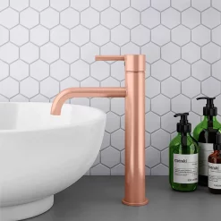 Arezzo Round Rose Gold High Rise Mono Basin Mixer Tap 12 Arezzo Round Rose Gold High Rise Mono Basin Mixer Tap -Bathroom Extractor Fans Sales azrghrtd4